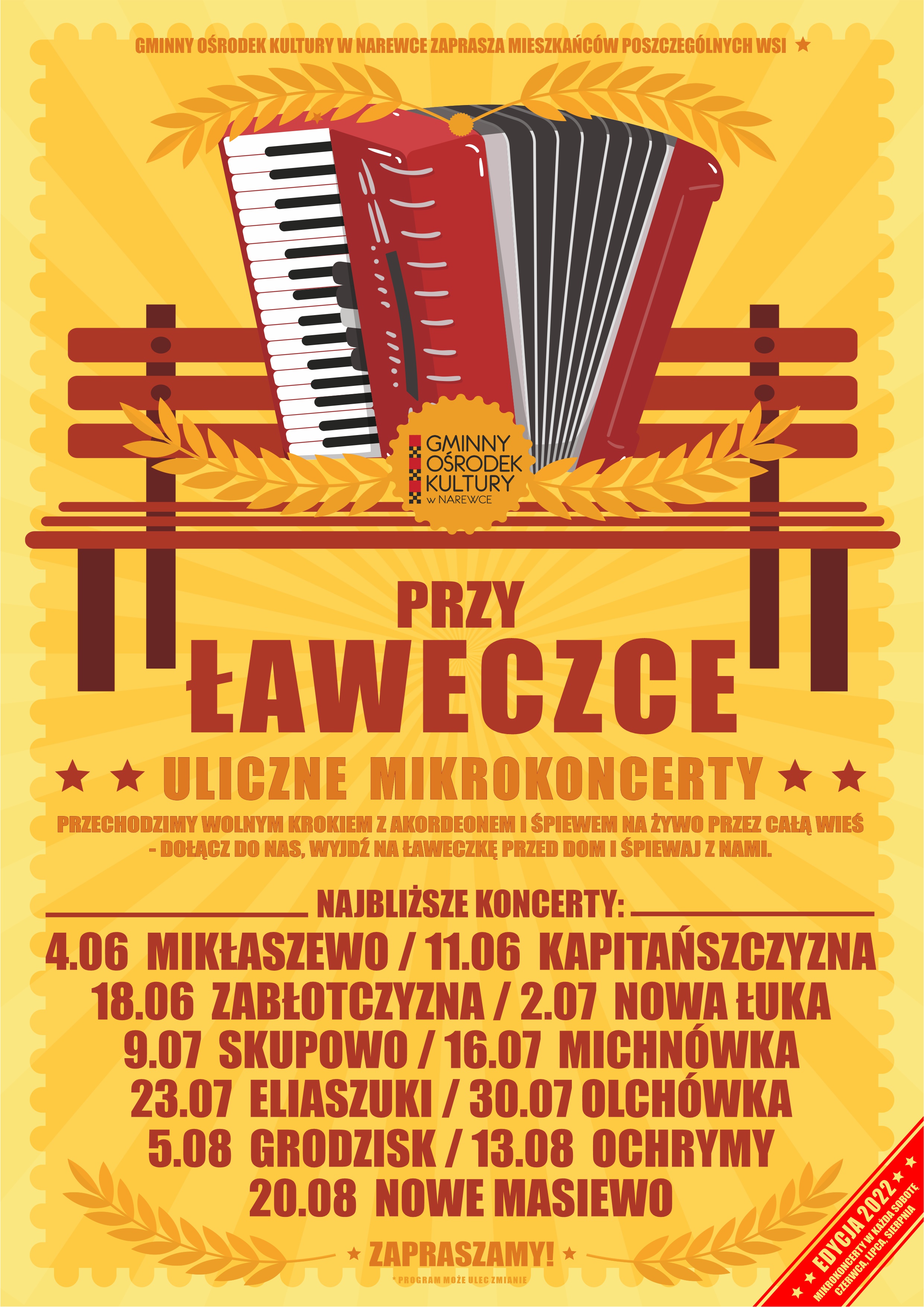 Przy Ławeczce 2022 - plakat